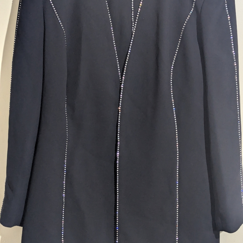 Promise Black Jacket  And Pants with Rhinestone Trim